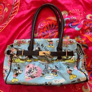 Mickey and Minnie blue purse